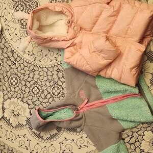 Baby girl 6-12 mos coats Baby gap and The north face.